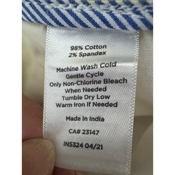 2/$30 Talbots 8 Yellow Chartreuse Relaxed Chino Pants - Picture 11 of 16